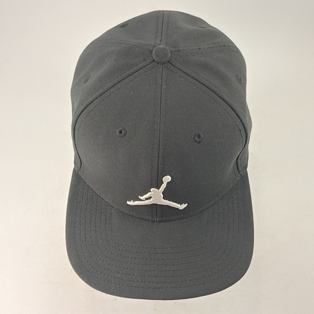 Nike Air Jordan Jumpman Pro Hat Cap Snap Back Black White Logo One Size A - Picture 3 of 14